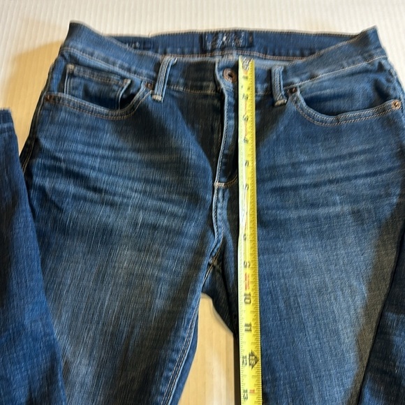 Lucky Brand Brooke Capri denim blue jeans w pockets front & back zipper front - Picture 4 of 13